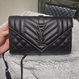 ❌️SOLD❌️ ENVELOPE SMALL BAG IN MIX MATELASSÉ GRAIN DE POUDRE EMBOSSED LEATHER